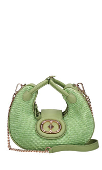 Borsa modello ROMANTIC in rafia e pelle 