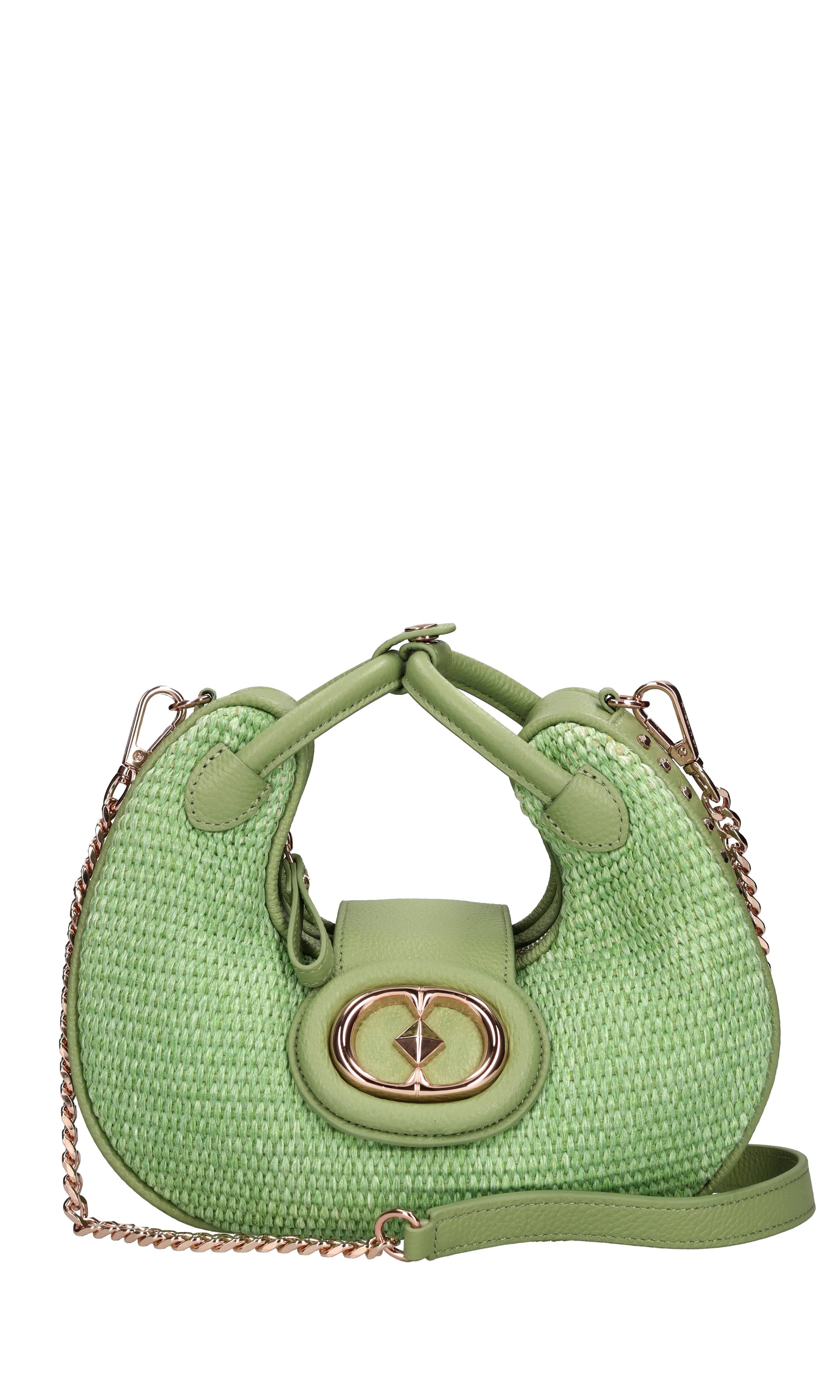 Borsa modello ROMANTIC in rafia e pelle 
