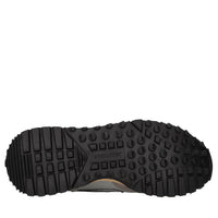 Sneakers in pelle e tessuto 