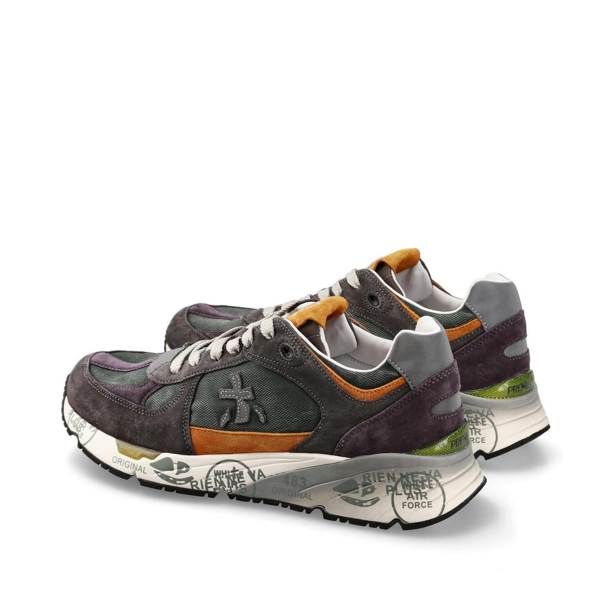 Sneakers Mase Var 7868 in camoscio, ecopelle e tessuto 