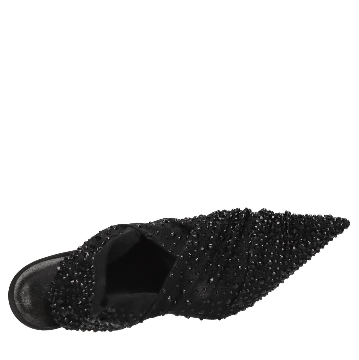 Décolleté slingback in tulle e strass 