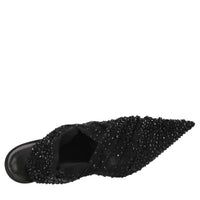 Décolleté slingback in tulle e strass 