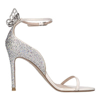 Sandali in pelle e strass 