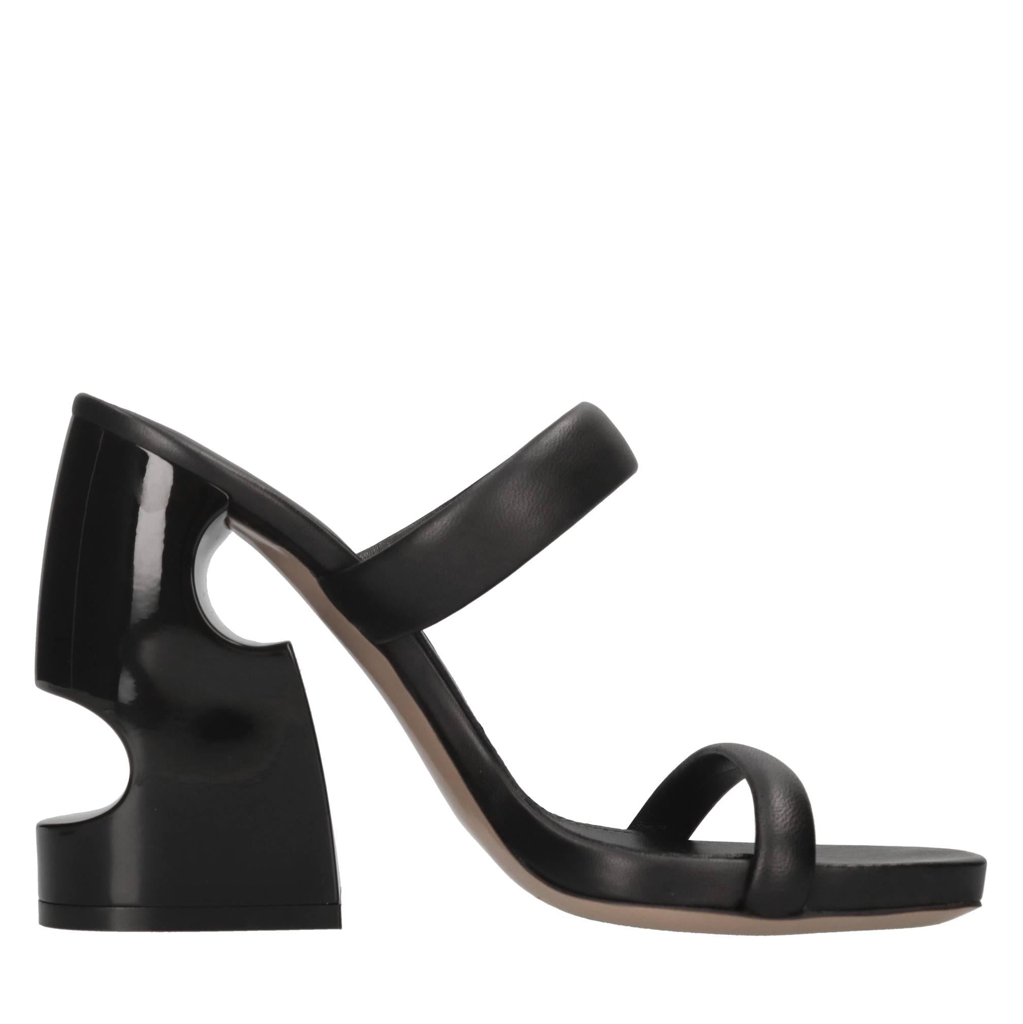 Mules Tonal Meteor Block in pelle 