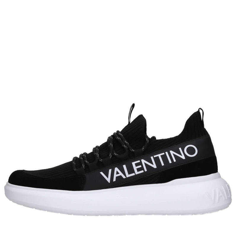 Sneakers in pelle e tessuto 