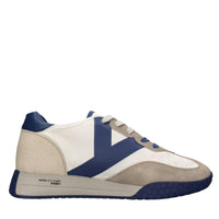 Sneakers in camoscio ecopelle e tessuto 