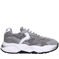 Sneakers in camoscio pelle e tessuto 