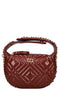LA CARRIE Night Edition Round Faux Leather Bag