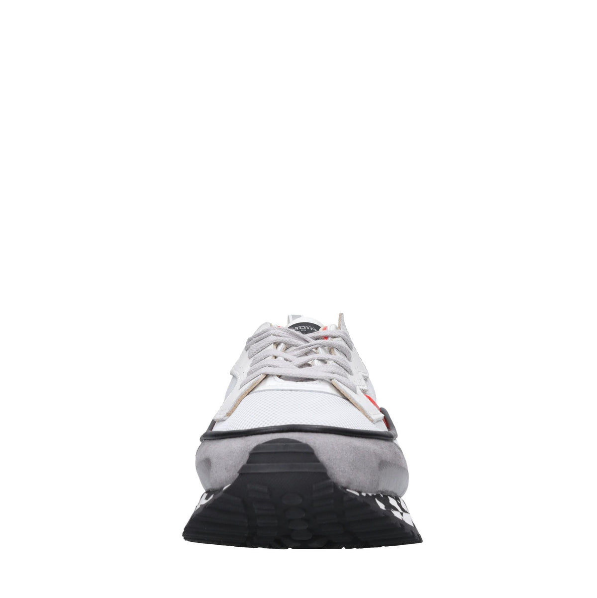 Sneakers in pelle e tessuto 