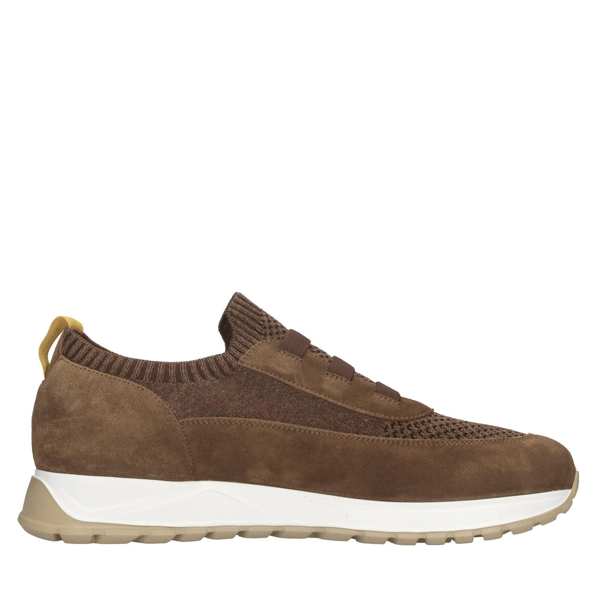 Slip-on in camoscio e tessuto 