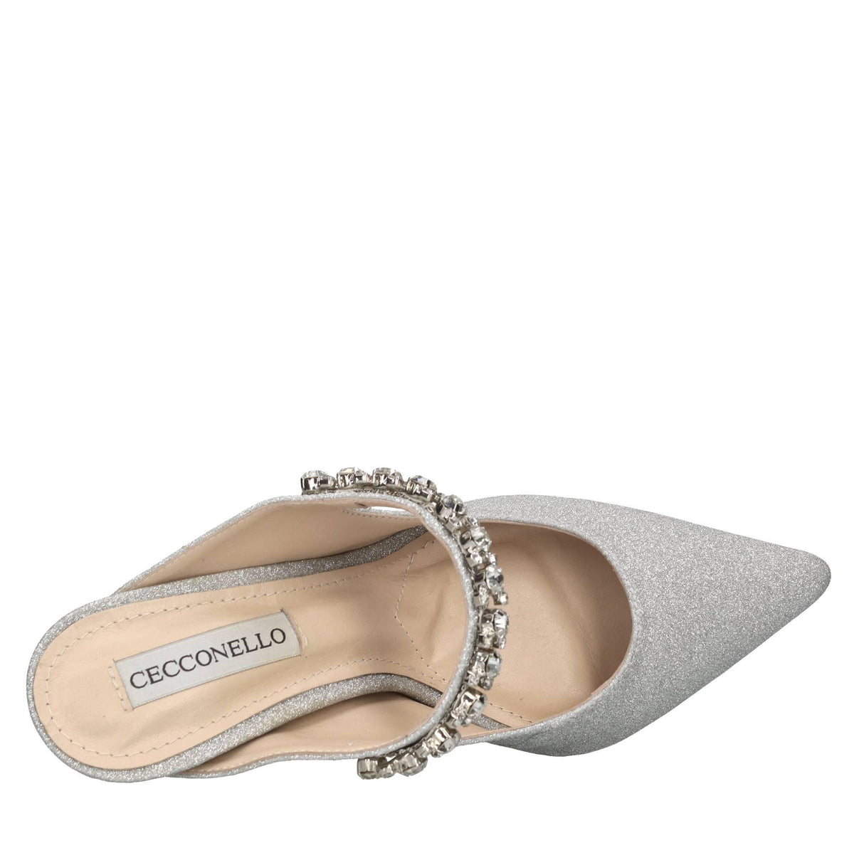 Mules in glitter e applicazioni 