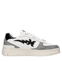 Sneakers in pelle ecopelle e strass 