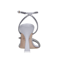 Sandali in pelle cristalli e strass 