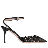 Décolleté slingback Petal in tessuto e pelle 