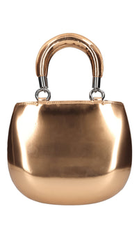 Borsa in pelle specchiata 