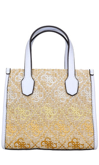 Borsa in ecopelle e rafia 