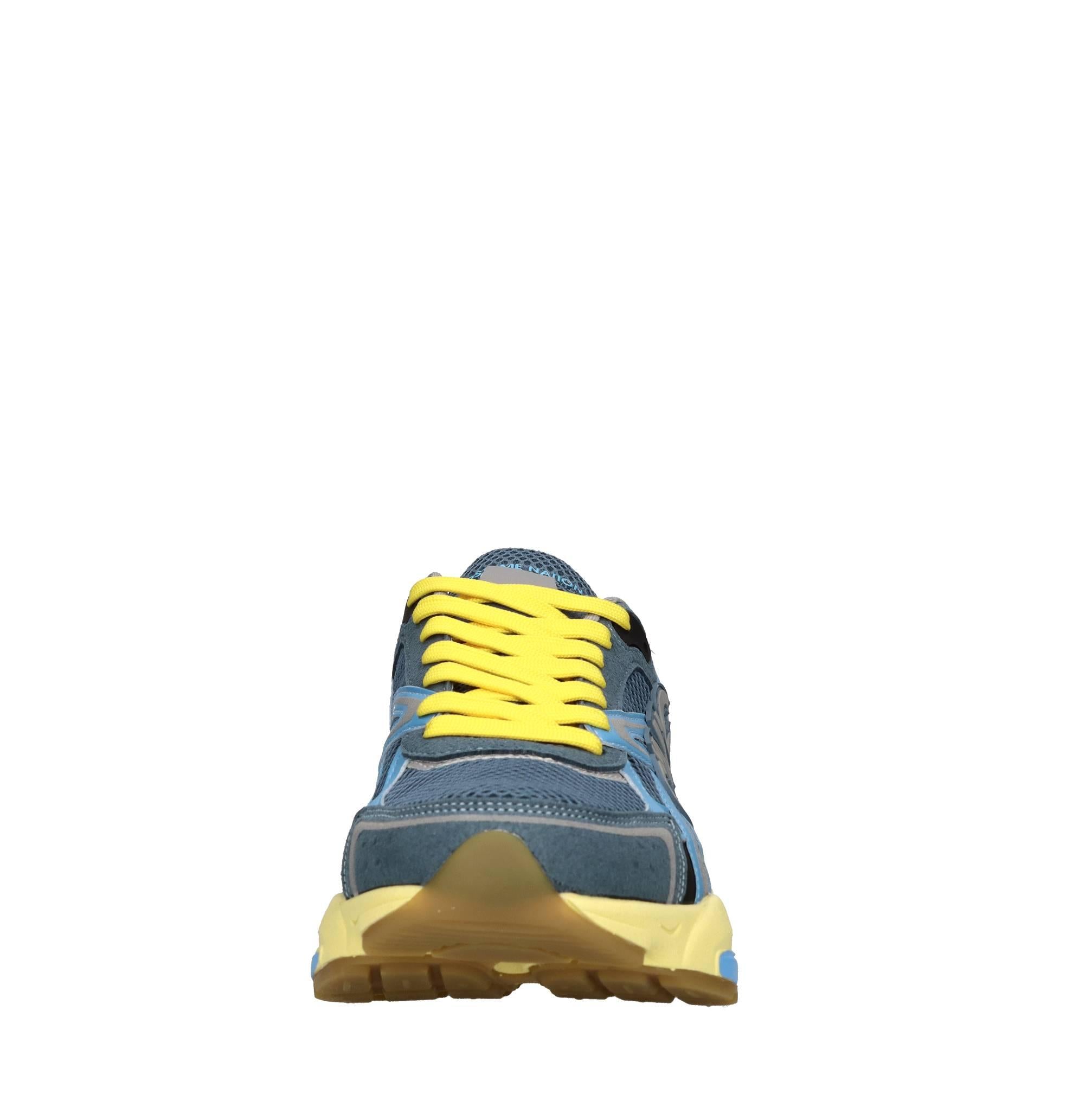 Sneakers in ecocamoscio e tessuto 