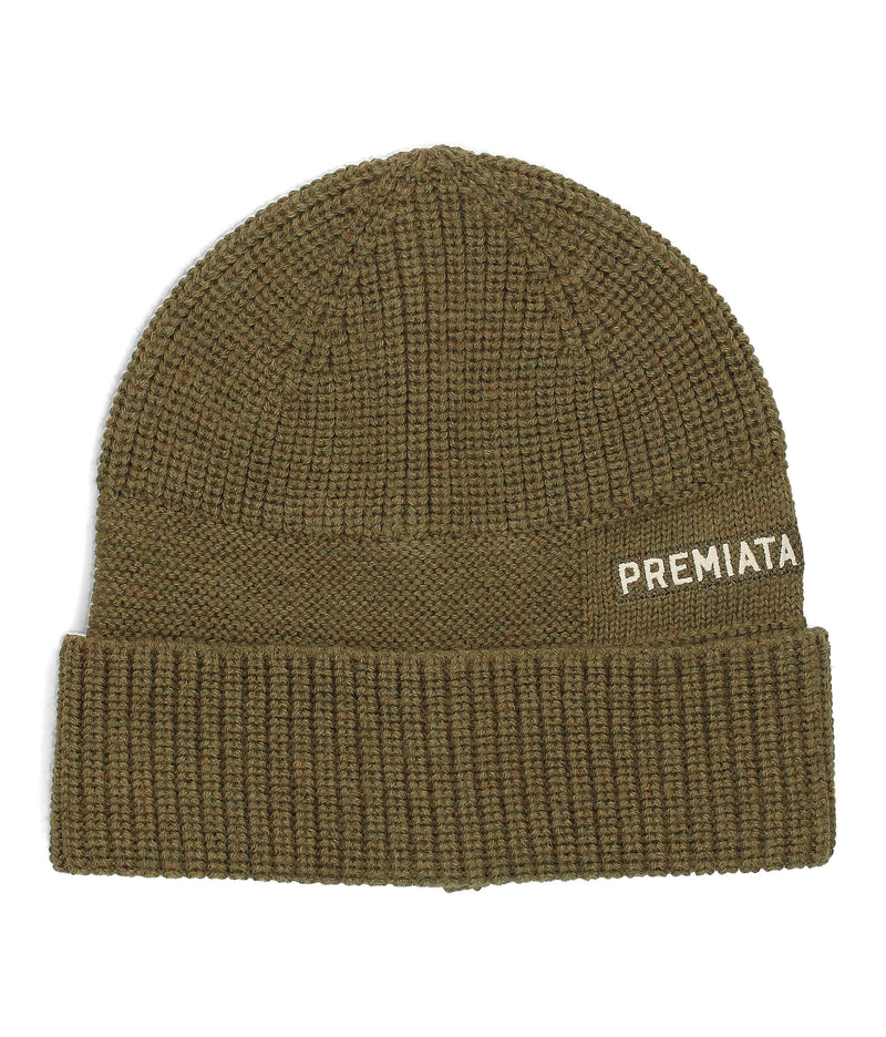 Berretta Premiata realizzata 100% lana merino extrafine a coste e punto links<BR/> 