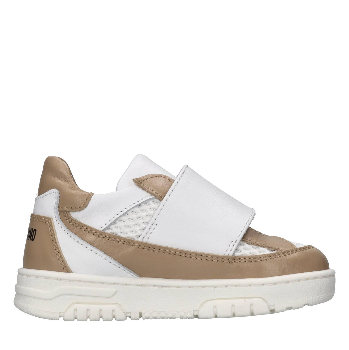Sneakers in pelle e tessuto 