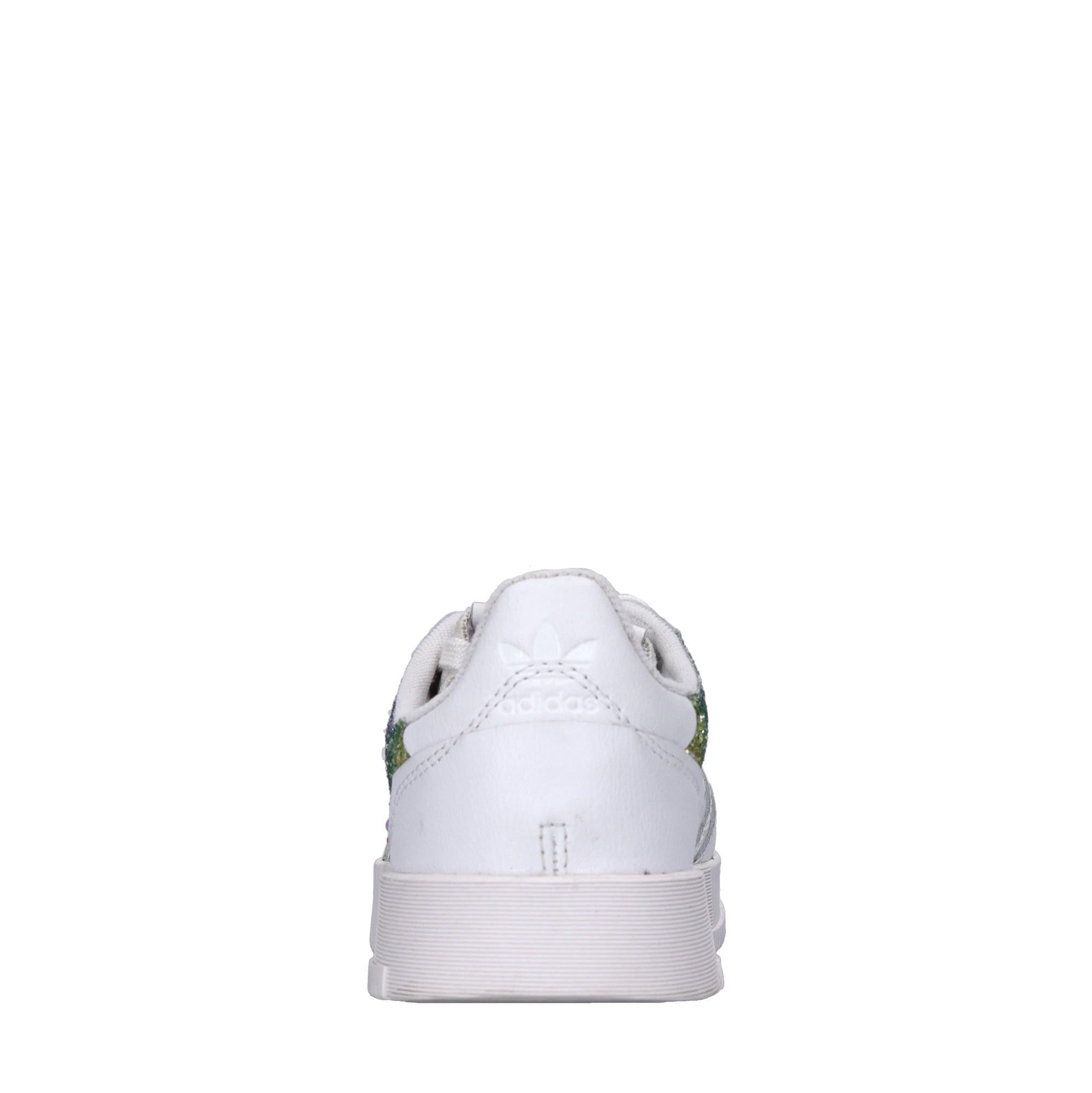 Sneakers in pelle e glitter 