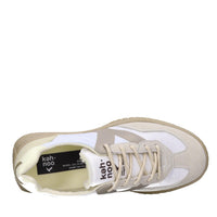 Sneakers in camoscio, tessuto e gomma 