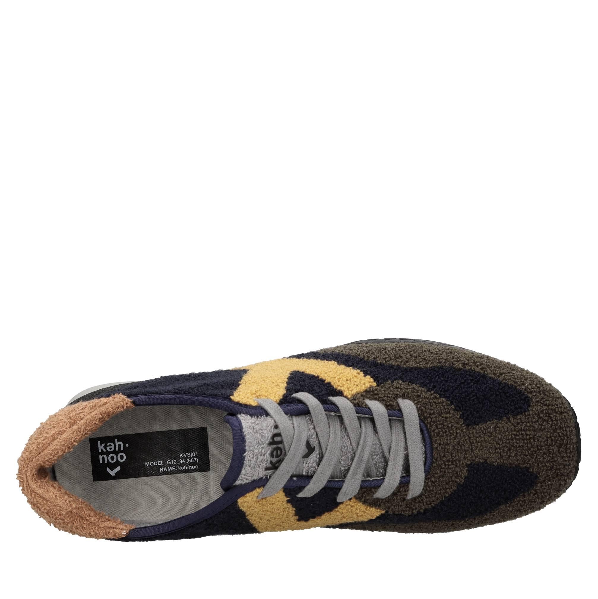 Sneakers vintage in pelliccia floccata 