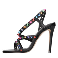 Sandali modello JENNY in pelle ed ecopelle 