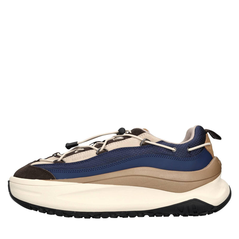 Sneakers in camoscio,pelle e tessuto 