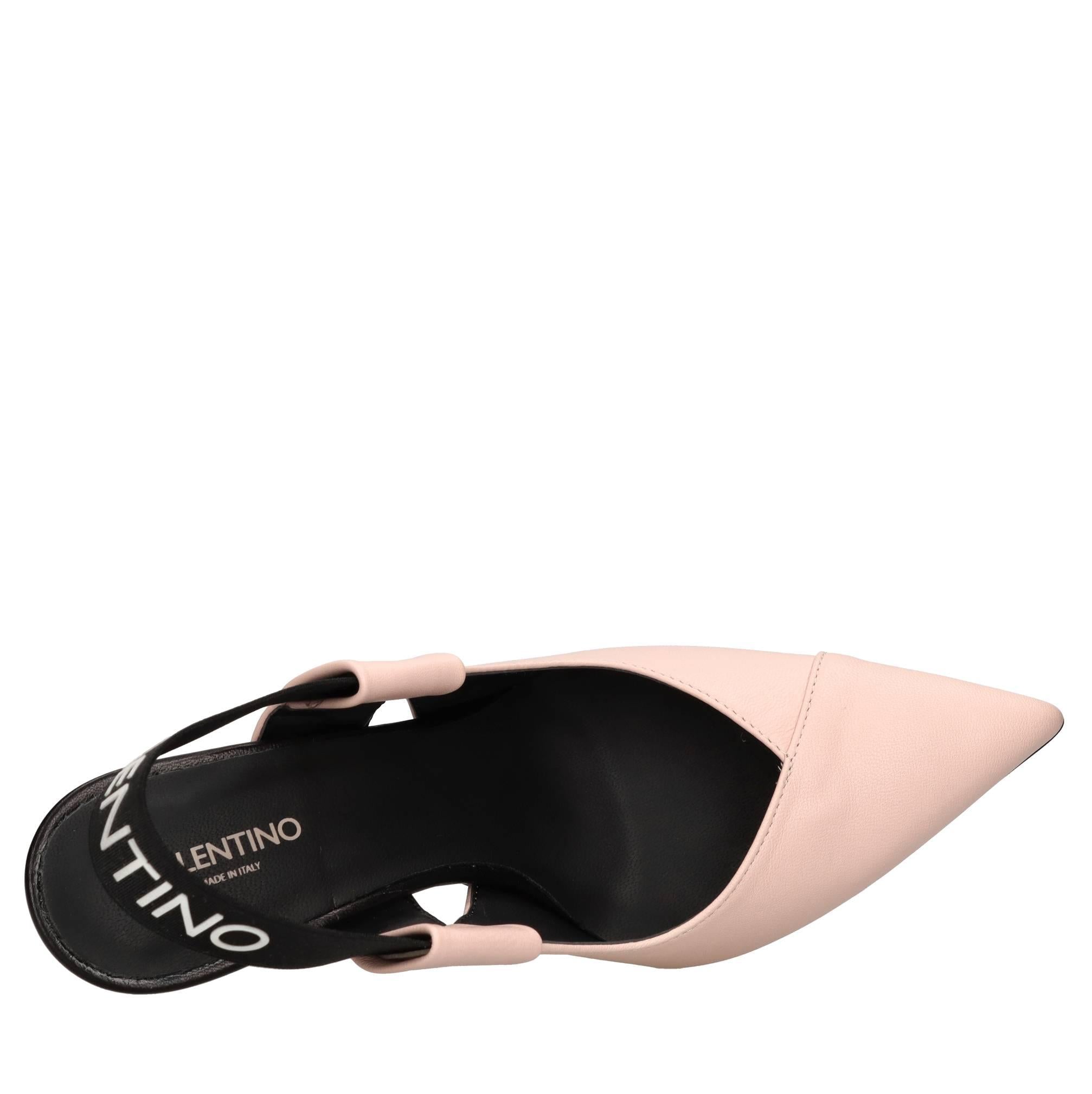 Décolleté slingback in pelle 