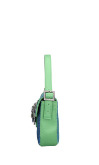 Borsa Habibi Satin in raso e strass 