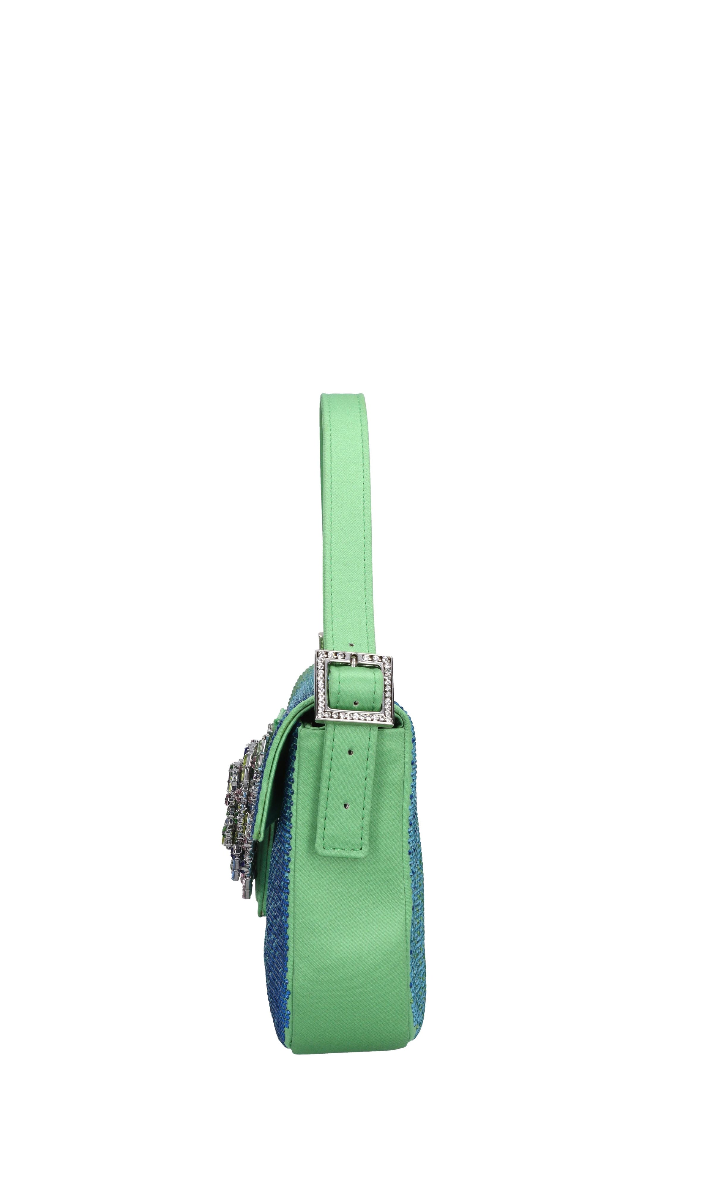 Borsa Habibi Satin in raso e strass 