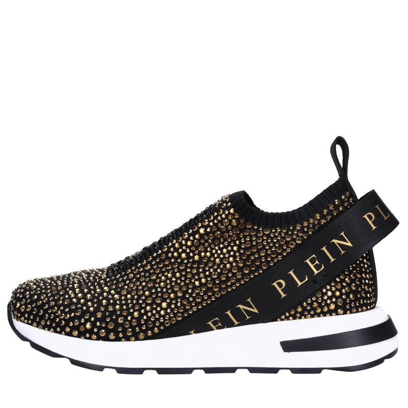 Sneakers in tessuto e strass 