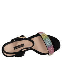 Sandali in camoscio e strass 