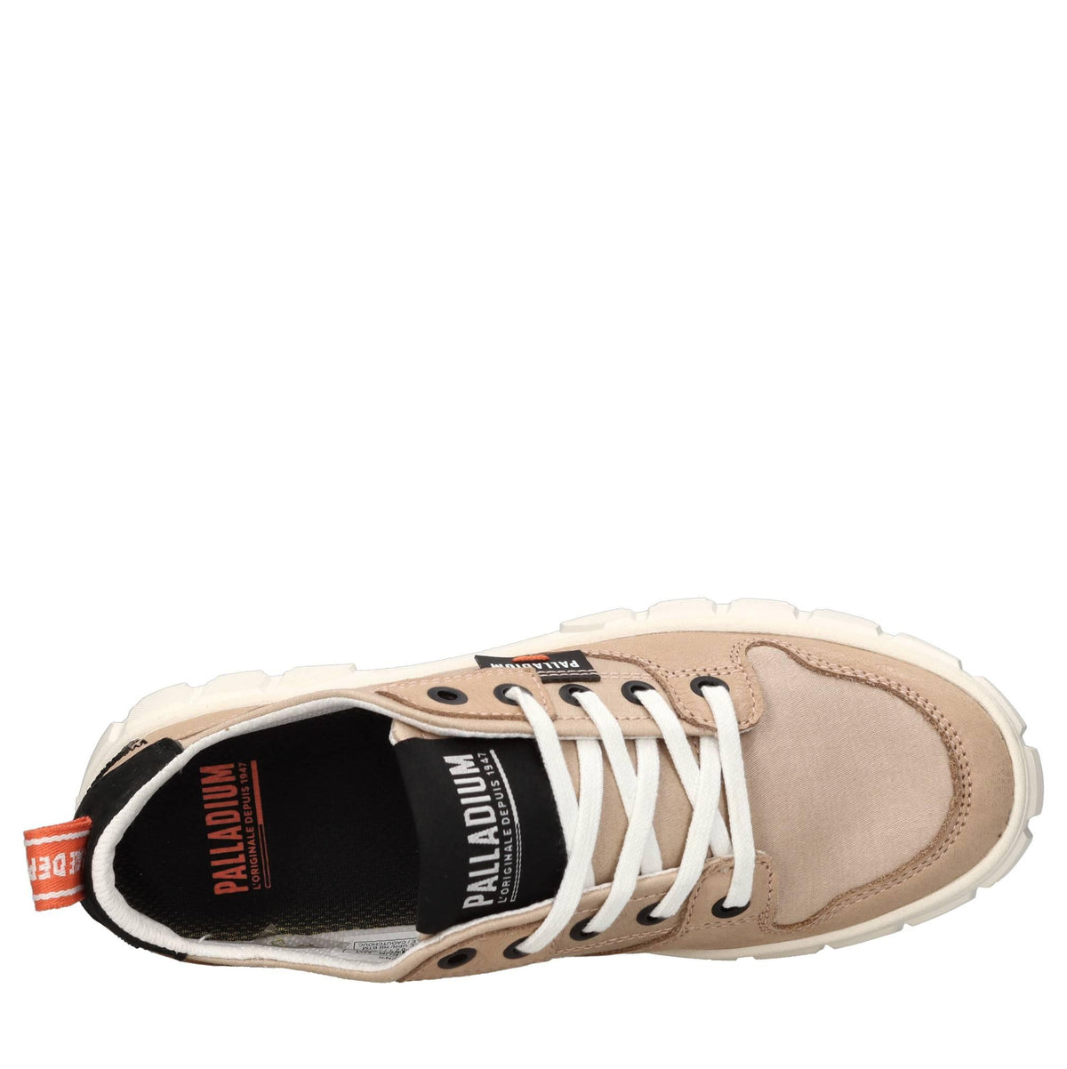 Sneakers in tessuto e pelle 