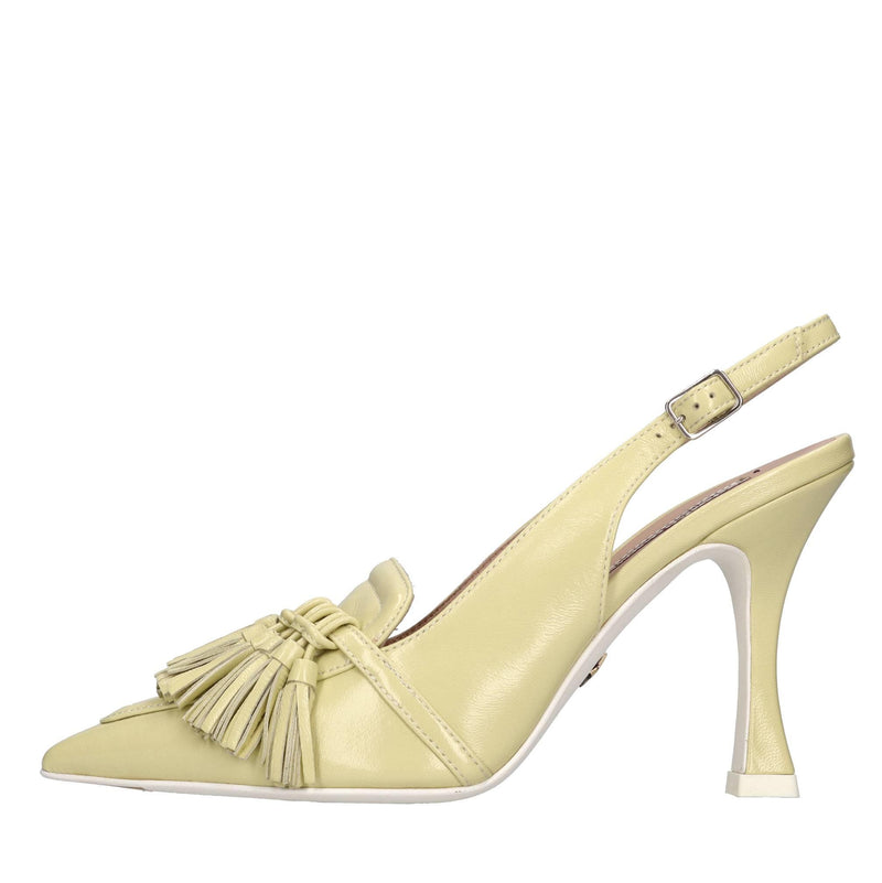 Décolleté slingback in pelle 