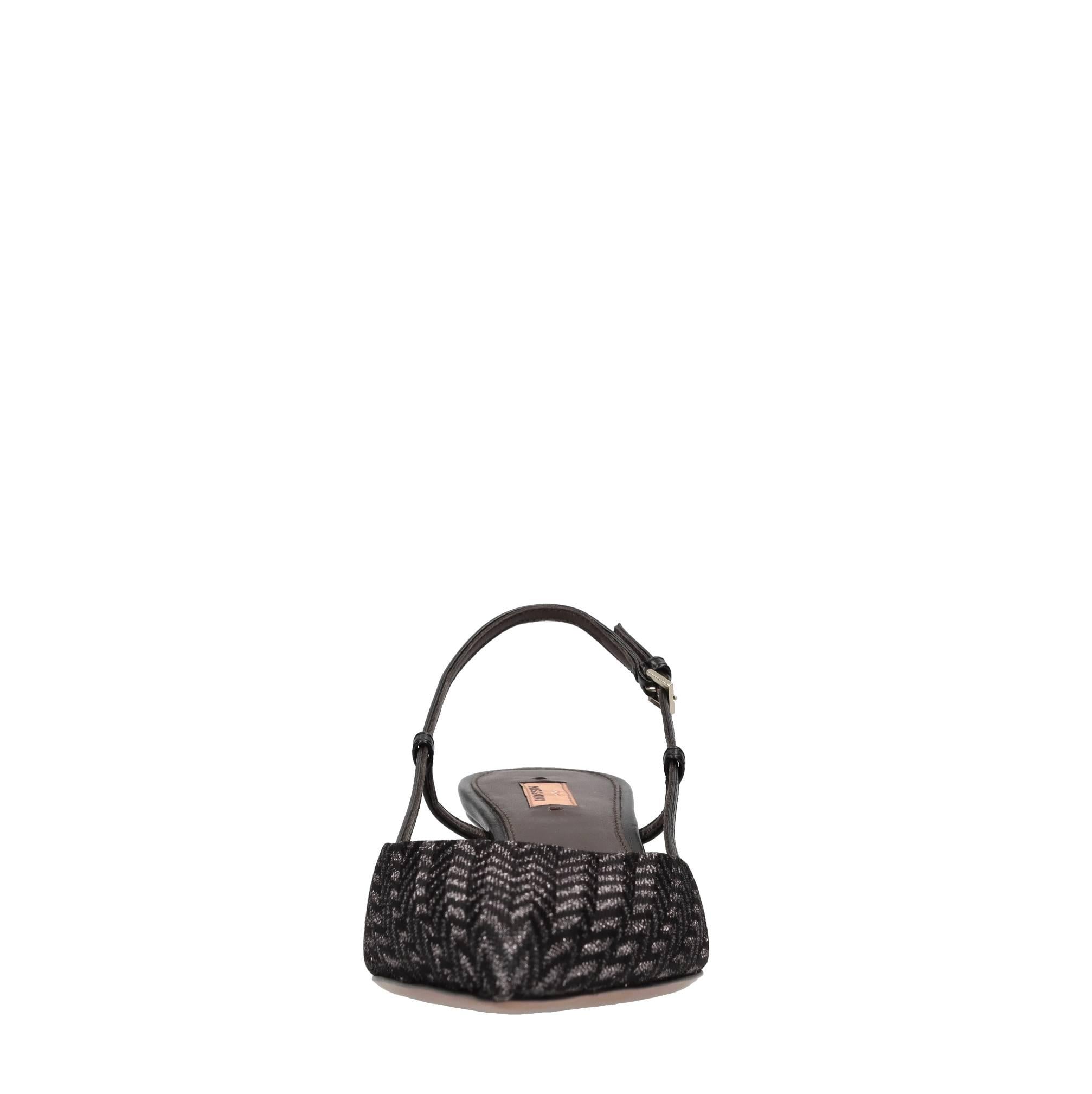 Décolleté slingback modello FIONA in pelle e tessuto 