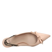 Décolleté slingback in pelle 