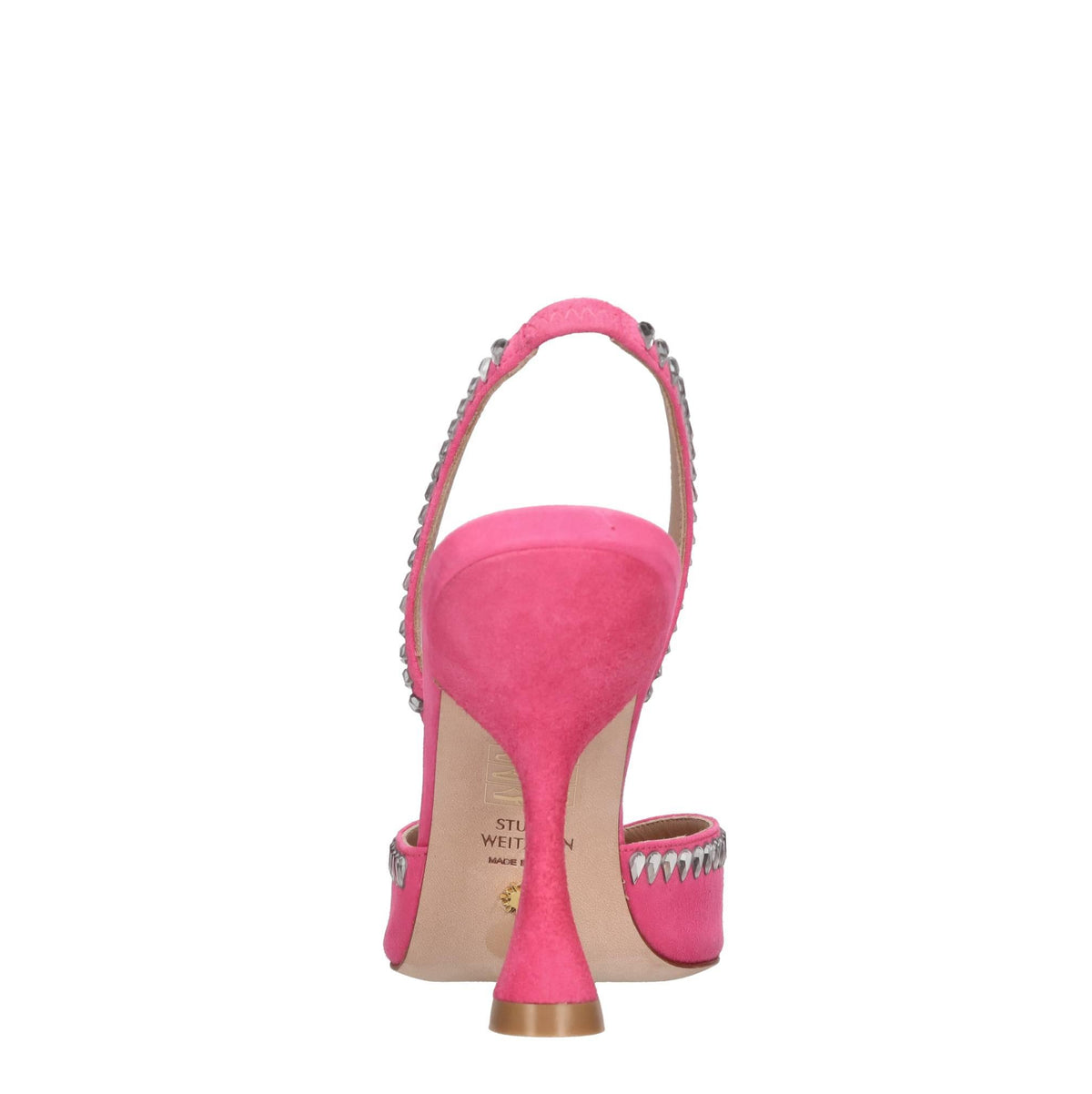 Décolleté slingback in camoscio e pelle 