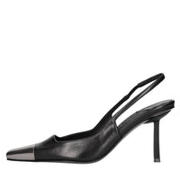 Décolleté slingback in pelle 