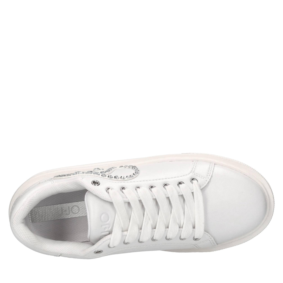 Sneakers in ecopelle e strass 