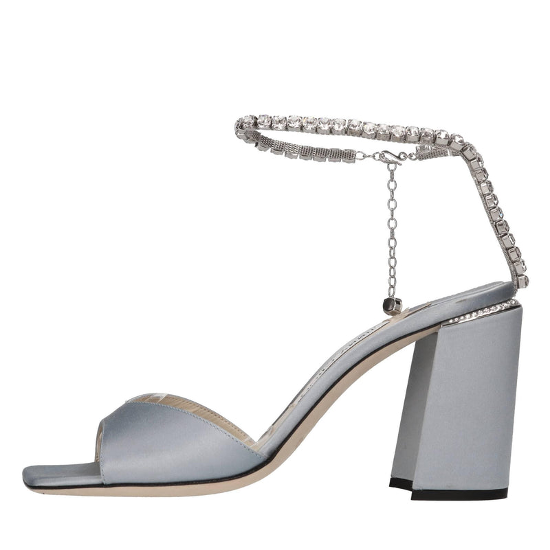 Sandali in raso e strass 