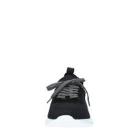 Sneakers in tessuto e pelle 