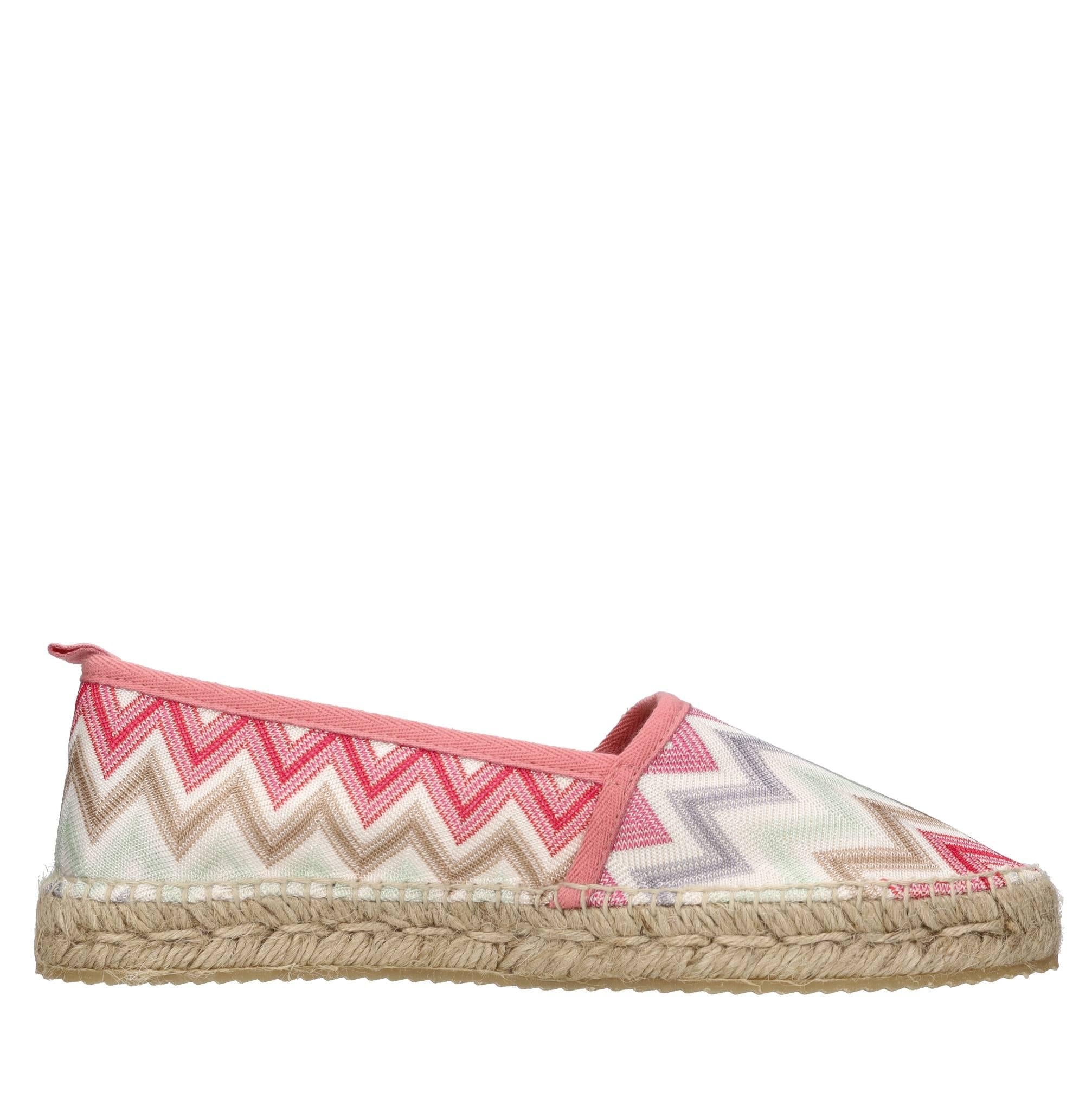 Espadrillas in tessuto zig zag 
