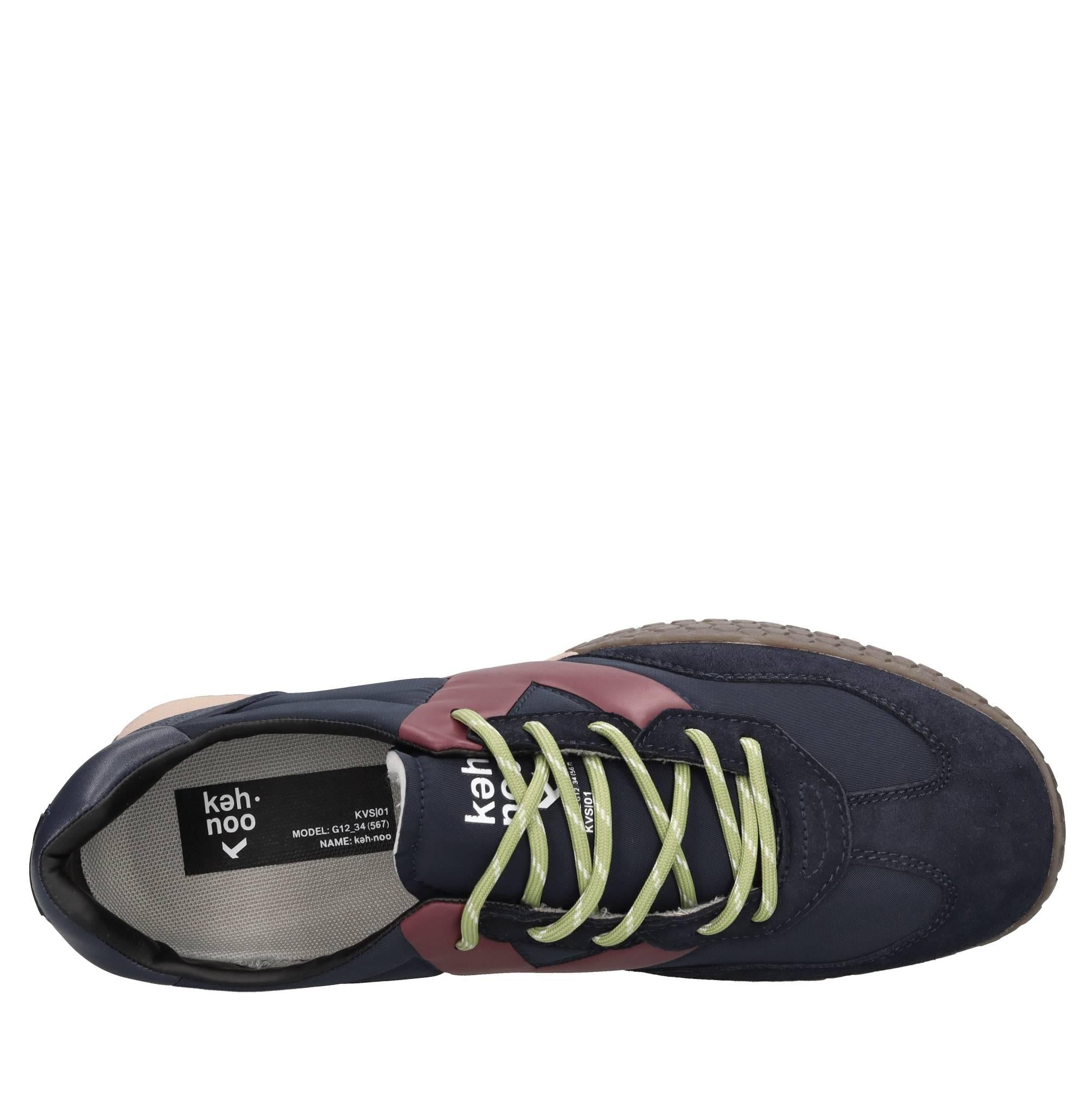 Sneakers in camoscio e tessuto 