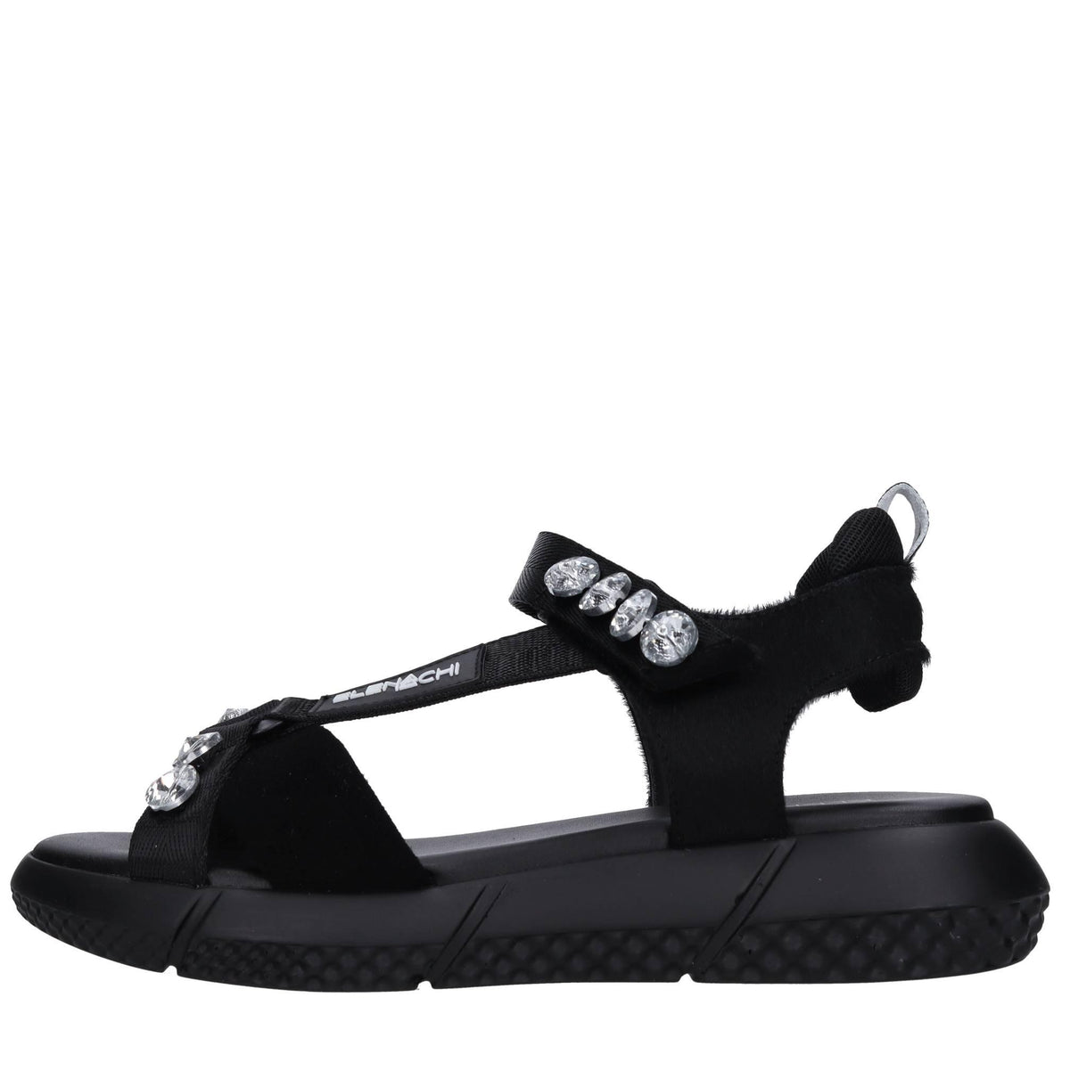 Sandali Suede in pelle, ecopelle e tessuto 