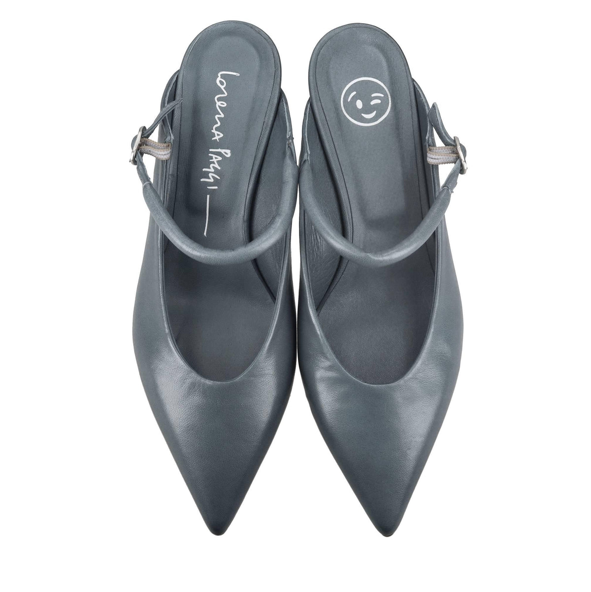 Décolleté slingback in pelle 