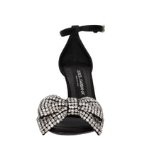 Sandali Keira in raso con fiocco di strass 