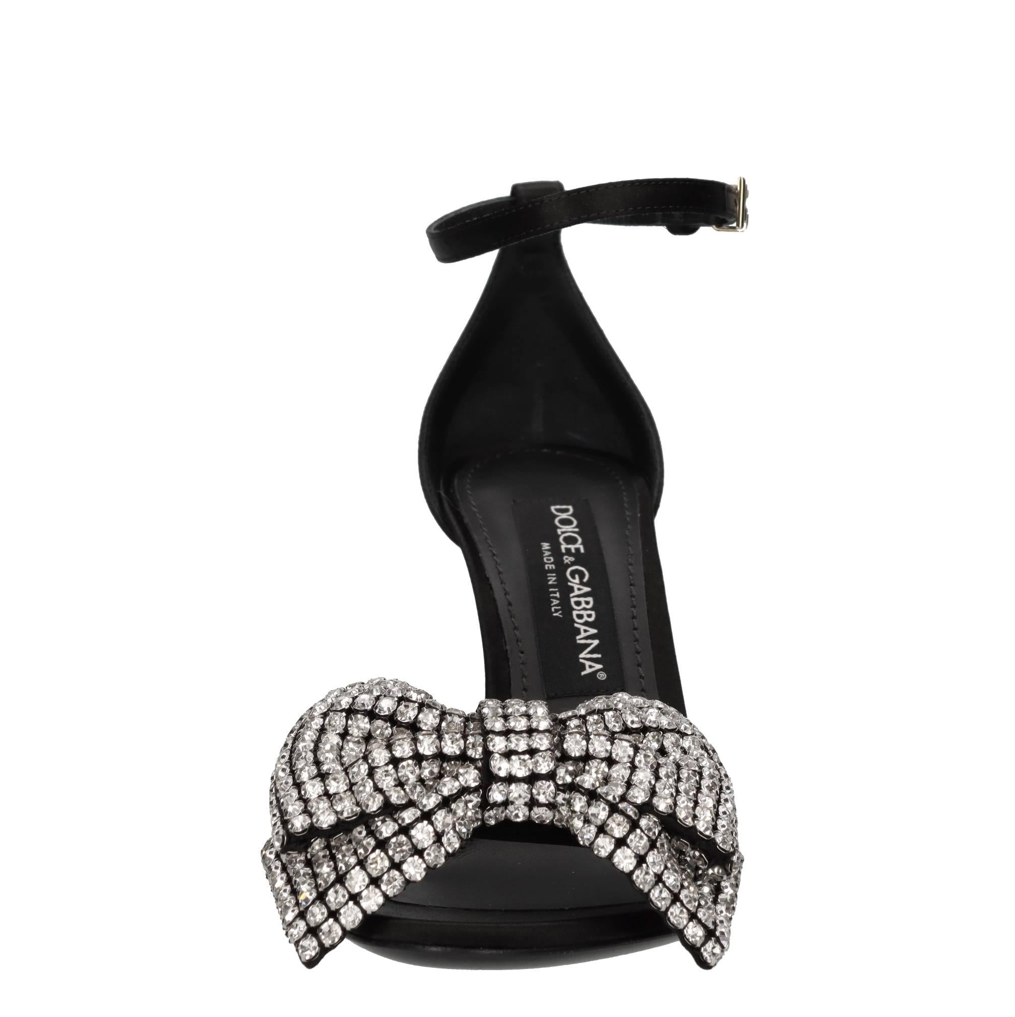 Sandali Keira in raso con fiocco di strass 
