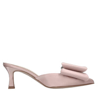 Mules in raso e glitter 