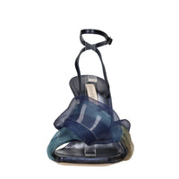 Sandali Helen in pelle con fascia in tulle e Pvc 